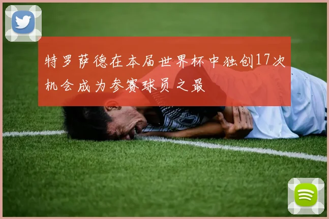 特罗萨德在本届世界杯中独创17次机会成为参赛球员之最